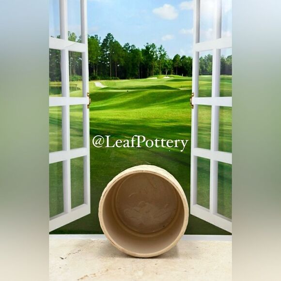 Andino Beige/White Ceramic Planter Pot without drainage hole - Picture 7 of 9